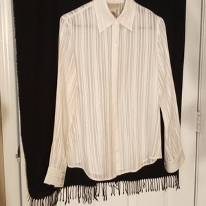 Jones New York ladies silk blouse sz 6